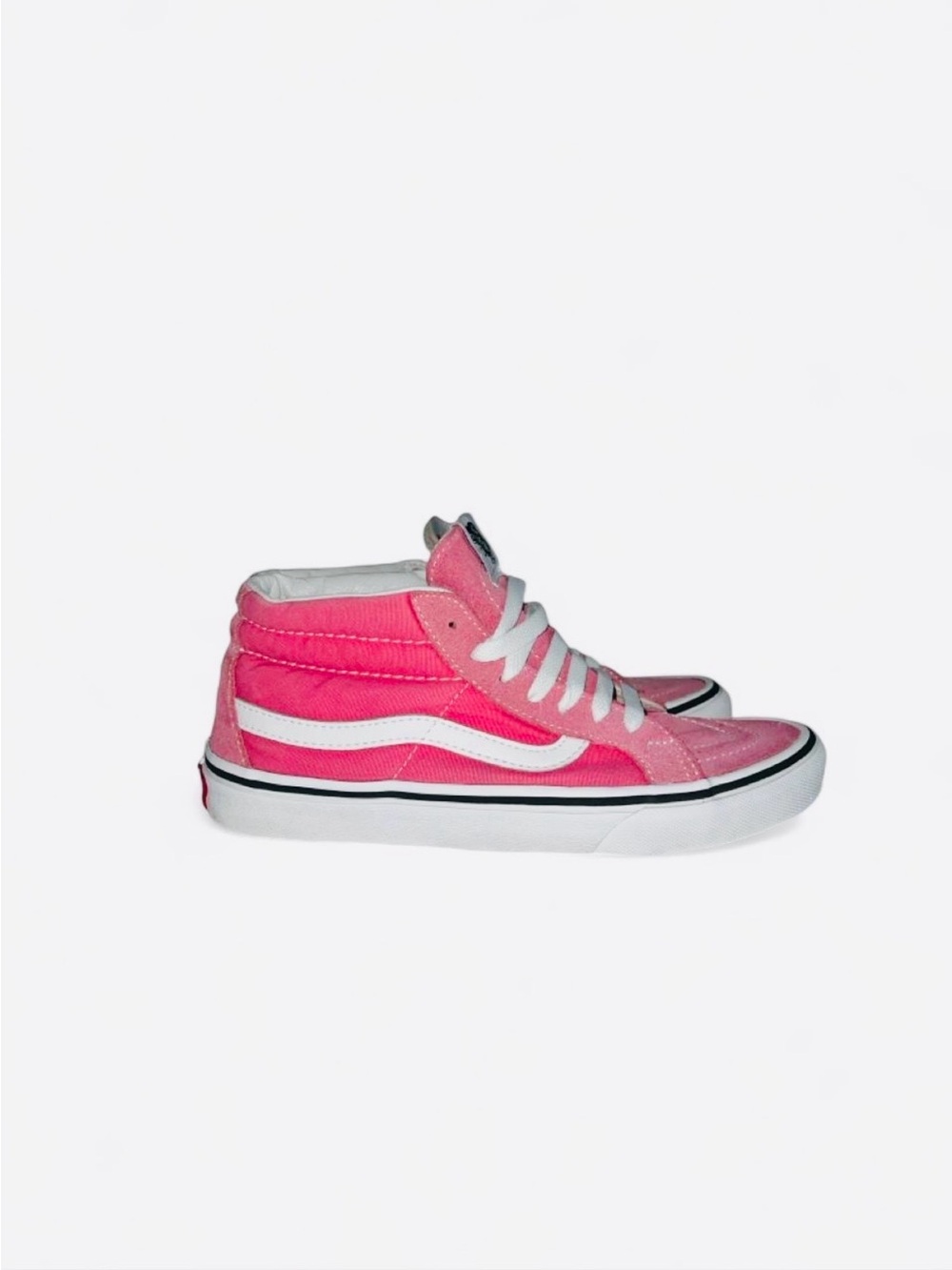 Vans Pink Suede Mid Top Sneakers Women 7 Men 5.5